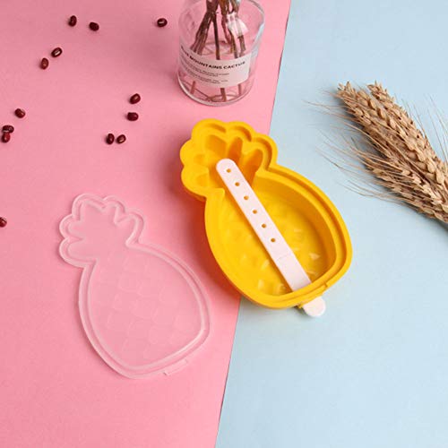 GerFogoo - Moldes para helado reutilizables, diseño de piña, cactus, sandía, helado casero para niños y adultos (piña)