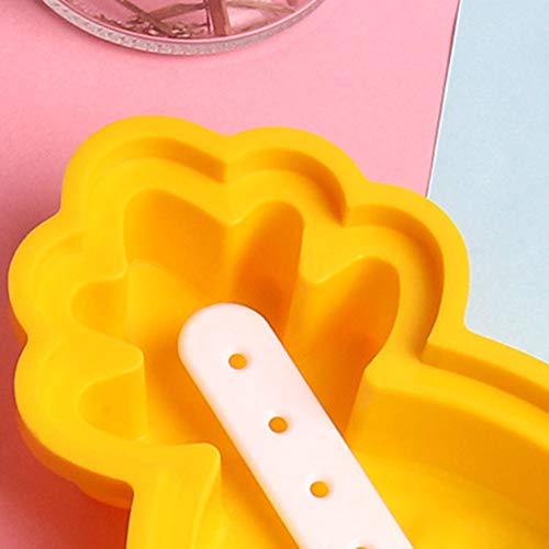 GerFogoo - Moldes para helado reutilizables, diseño de piña, cactus, sandía, helado casero para niños y adultos (piña)
