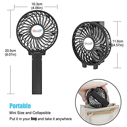 GGPUS Ventilador USB, Ventilador portátil Plegable de usos múltiples, Ventilador de sobremesa con Clip para Ventilador Exterior