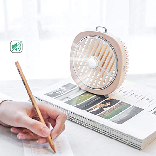 GGPUS Ventilador USB, Ventilador portátil Plegable de usos múltiples, Ventilador de sobremesa con Clip para Ventilador Exterior,White