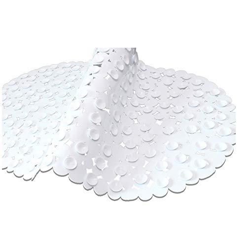 GjbCDWGLA Gatito Blanco Ventosas Fuertes Alfombrilla De Baño Alfombrilla De Seguridad Antideslizante Alfombrilla De Baño De PVC Duradera 35 * 70