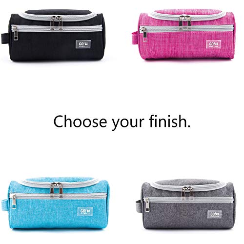 GO!elements® Bolsa de Aseo | Mochila para Colgar Hombres y Mujeres | Bolso cosmético Hombre Mujer para Maletas y Equipaje de Mano | Bolsa de Viaje Bolsa de Lavado, Color:Negro