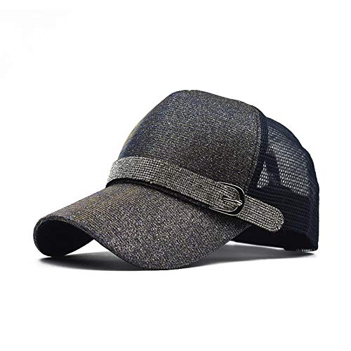 Gorras de béisbol La Nueva Sección Diamond Bar Decoración Hot Diamond Net Cap Gradient Color Street Dance Hip Hop Gorra De Béisbol Estilo Ajustable7