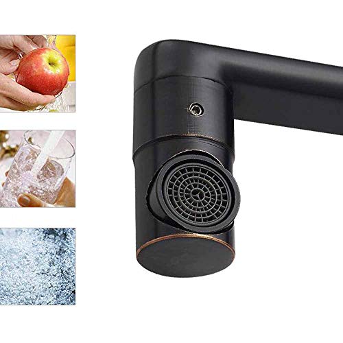 Grifo de cocina / Grifo de la cocina - Grifos mezcladores Rotación de 360 grados de cobre completo de agua fría y fría del lavabo del lavabo del lavabo del lavabo - Grifos de fregadero de cocina neg