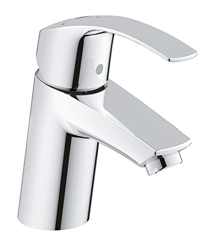 Grohe Eurosmart - Grifo de lavabo 1/2", tamaño S, cartucho de 35 mm, tecnología EcoJoy, acabado cromado StarLight. (Ref. 32154002)