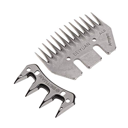 Gwxevce 13 Dientes Oveja Cuchilla Cabra Tijeras cortadora cortadora Convexa Peine Tijeras repuestos para esquiladores