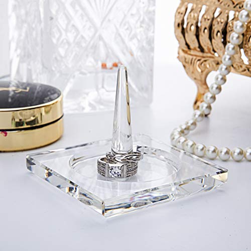 H&D - Soporte para anillo de cristal para decoración del hogar