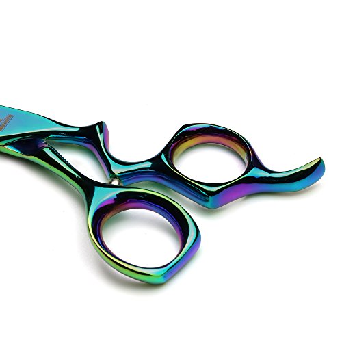 HEMATITE Azul titanio 7 pulgadas tijeras de peluquería púrpura tijeras de peluquería tijeras profesionales de corte de peluquero