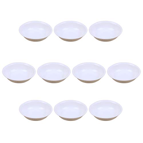 Hemoton 20 Piezas Platos de Salsa Blanco Condimentos PlatosRedondos Plato Mini Sushi Platillo Platos para Salsa de Soja Vinagre de Tomate Wasabi Especiado