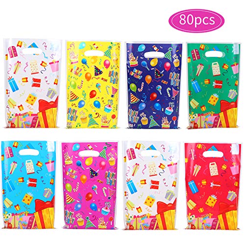 Herefun Bolsa de Regalo, Bolsa de Fiesta Bolsas de Cumpleaños para Fiestas de cumpleaños, Fiestas, Eventos (80 Piezas)