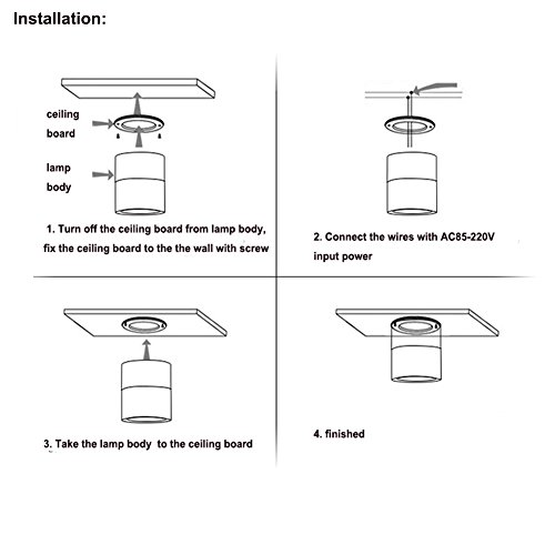 Hobaca® 12w Montado en superficie LED Punto de luz 360 ° Foco de techo ajustable Cocina Sala estar Tienda accesorios de iluminación gabinete Mini vitrinas Iluminación de pared - Negro Blanco cálido
