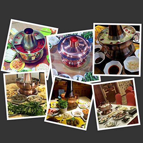 Hogar Freidoras Fondue Olla Caliente Olla Eléctrica De Cobre Olla Caliente De Cordero Shabu Olla De Carbón Retro Vintage Olla Caliente Antigua Caldera De Fuego De Beijing Regalo