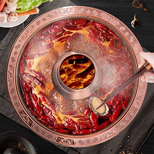 Hogar Freidoras Fondue Olla Caliente Olla Eléctrica De Cobre Olla Caliente De Cordero Shabu Olla De Carbón Retro Vintage Olla Caliente Antigua Caldera De Fuego De Beijing Regalo