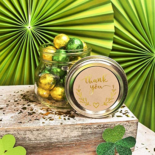 HOMGREEN Pegatinas de graduación sellos de agradecimiento rollo de pegatinas de 3,8 cm 500 etiquetas adhesivas perfectas para sellado de sobres, agradecimiento al cliente decoración A)