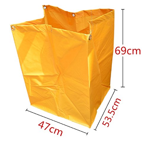 Homyl Bolsa De Limpieza Bolsa Impermeable De Nylon Grueso Reemplazo Bolsa De 35 Galones De Color Amarillo para Carro De Lavandería De Hotel con 6 Ojales De
