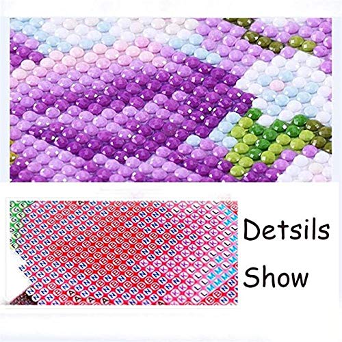 HZDXT Pintura de diamante 5D Floristería en la calle de la ciudad Kits de punto de cruz Pintura de arte de diamante Bordado redondo Decoración de habitación hecha a mano 40x50cm