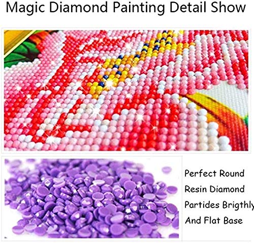 HZDXT Pintura de diamante 5D Floristería en la calle de la ciudad Kits de punto de cruz Pintura de arte de diamante Bordado redondo Decoración de habitación hecha a mano 40x50cm