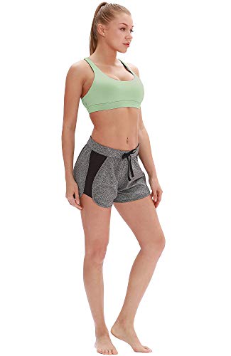 icyzone Sujetador Deportivo Yoga Diseño de Tirantes Cruzados en la Espalda Ejercicio Fitness Ropa Interior para Mujer (M, Pastel Verde)