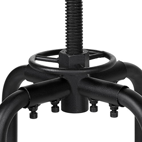 IKAYAA Anti205 - Silla Ronda de Madera de Pino Natural (Adjustable de Altura, Estilo Industrial) - para Uso de Bar Pub Bistro Barra Cocina Cafetería Comedor Jardín