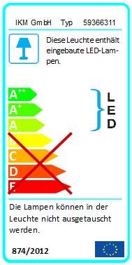 IKM Luz para muebles, Acero inoxidable, blanco neutro, 3er nw edel