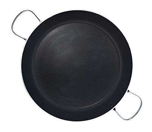Jata Hogar Paellera de 8 Raciones con Fondo Difusor, Aluminio, Negro, 38 cm
