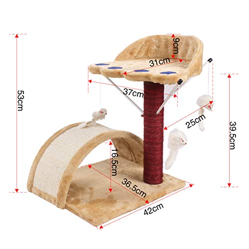 JR Knight - Poste para gatos, beige, 53cm(H)