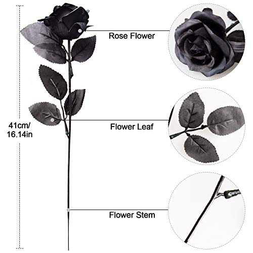 Kalolary - Flores artificiales de seda para decoración del hogar, boda, paquete de 6
