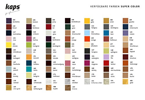 Kaps Tinte con Imprimación para Zapatos y Bolsos Textiles Y de Cuero Natural Y Sintético, Super Color And Preparer, 70 Colores (114 - gris claro)