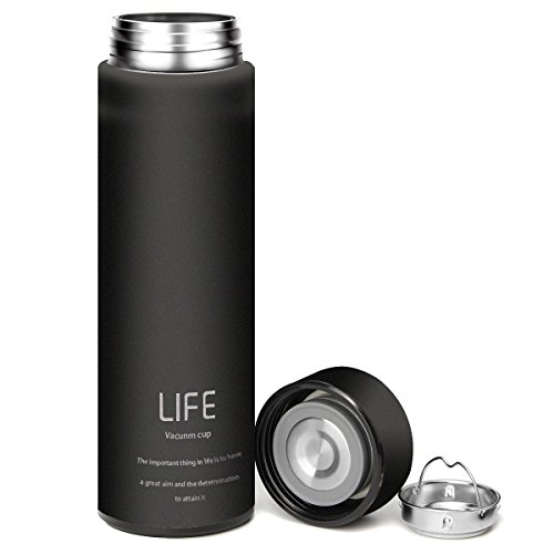 king do way Botella de Agua de Acero Inoxidable 500ML, Termo Sin BPA Ecológica, Botellas Termica Reutilizable Frascos Térmicos para Al Aire Libre, Yoga, Escuela, Niño
