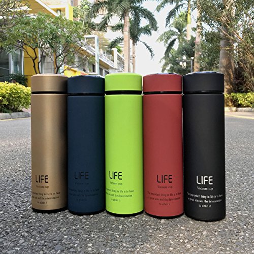 king do way Botella de Agua de Acero Inoxidable 500ML, Termo Sin BPA Ecológica, Botellas Termica Reutilizable Frascos Térmicos para Al Aire Libre, Yoga, Escuela, Niño