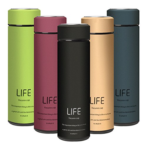 king do way Botella de Agua de Acero Inoxidable 500ML, Termo Sin BPA Ecológica, Botellas Termica Reutilizable Frascos Térmicos para Al Aire Libre, Yoga, Escuela, Niño