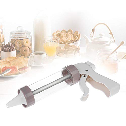 Kit De Pistola De Prensa De Galletas, Decorador De Postres, 13 Moldes De Prensa Y 6 Boquillas De Tubería De Pastelería Herramienta De Galletas, Herramienta Para Hornear, Blanco