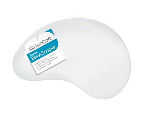 Kitchen Craft Bowl Scraper Raspador de Tazón de Plástico Flexible, Blanco (White)