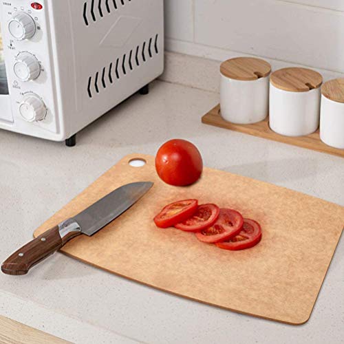 Kitchen Series Tabla de cortar 100% fibra de madera natural, tabla de cortar antideslizante no porosa (mediana: 14.5 x 10.7 pulgadas)