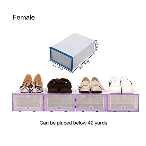 known Cajas de Almacenamiento de Zapatos-6 tamaños Diferentes-Cajas de Almacenamiento de plástico Transparente para Cajas de Almacenamiento de Armario o Cama 31.5X21.5X12.5cm Blanco