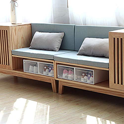 known Cajas de Almacenamiento de Zapatos-6 tamaños Diferentes-Cajas de Almacenamiento de plástico Transparente para Cajas de Almacenamiento de Armario o Cama 31.5X21.5X12.5cm Blanco