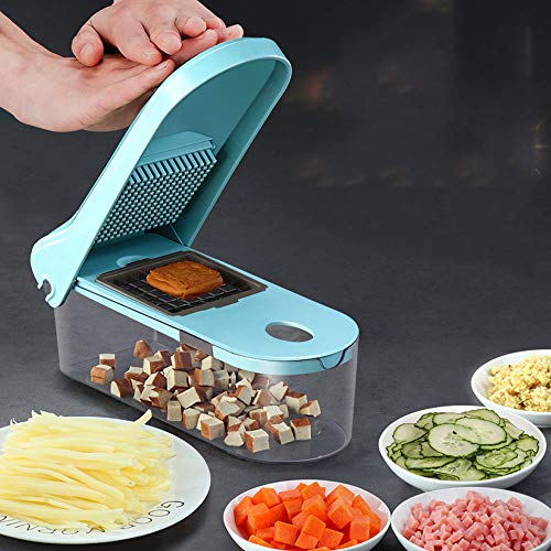 KUANDARMX Seguro Verduras Chopper, Multifuncional Vehículo del Corte de Máquina de Fruta Máquina de Cortar de Zanahoria Rallador de Verduras Cortador Rebanadas Rallado Cortado En Cuadritos Presente