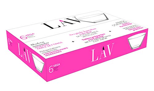 Lav Vega - Bol para Postre y Cereales - 12 cm - Pack de 6
