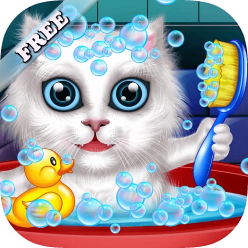 Lavar y tratar a las mascotas: ayudar a los gatos y cachorros! juego educativo libre para niños GRATIS