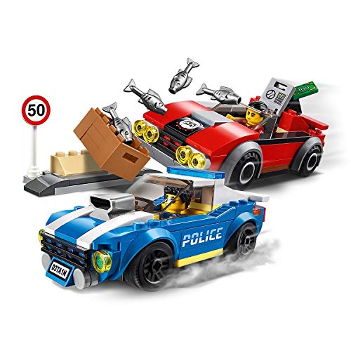 LEGO City Police - Policía: Arresto en la Autopista, Set de Construcción Inspirado en la Serie de Televisión, Incluye 2 Personajes, un Coche de Policía de Juguete (60242)