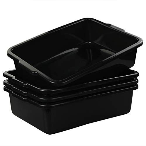 Lesbye Pack de 4 Cuencos de plástico, Barreño de Obra Rectangular