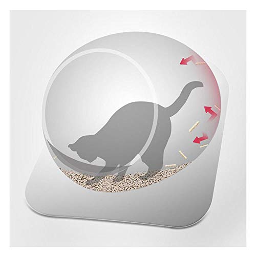 liangh Inodoro para Gatos,Caja De Arena para Gatos,Grande Inodoro para Mascotas De Plástico Semicerrado,53 * 46 * 36 Cm.
