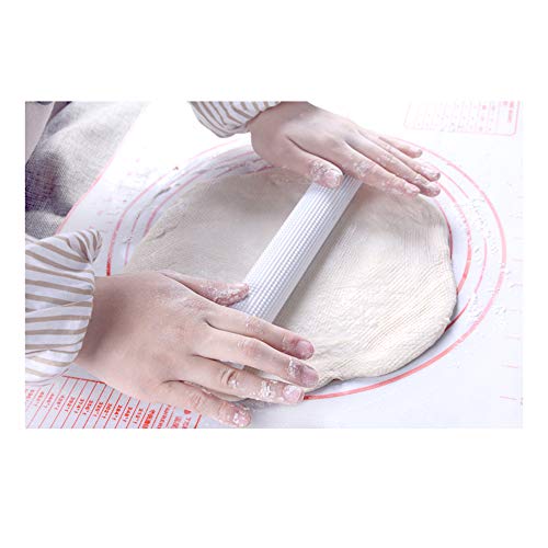 LIZHAIMING Punto Flotante De Escape Rodillo Antiadherente Resina ABS Herramientas Cocina Superficie De Cocción Rodillo Grande para Los Fideos De Pasta De Azúcar De La Galleta Blanco Pizza,37CM