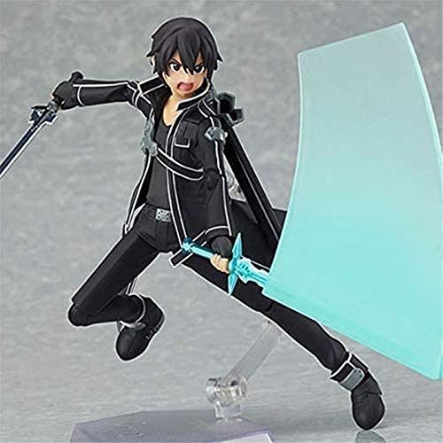 LJJOZ Usted puede hacer los adultos de los niños y el anime colección ventilador for caja de cambio de cara don de arte de la espada Online KIRITO vista de la figura de acción figura figuras en miniat