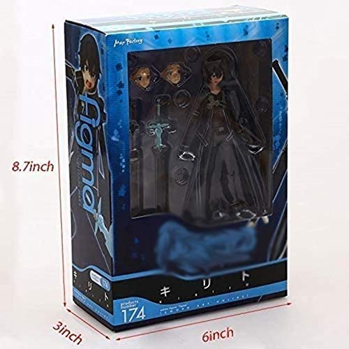 LJJOZ Usted puede hacer los adultos de los niños y el anime colección ventilador for caja de cambio de cara don de arte de la espada Online KIRITO vista de la figura de acción figura figuras en miniat