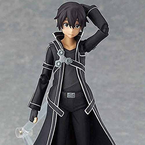 LJJOZ Usted puede hacer los adultos de los niños y el anime colección ventilador for caja de cambio de cara don de arte de la espada Online KIRITO vista de la figura de acción figura figuras en miniat