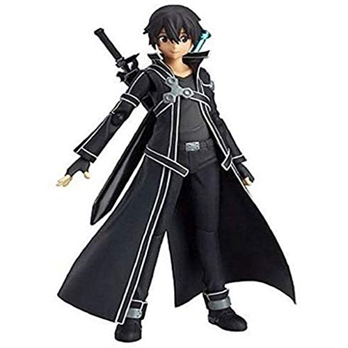 LJJOZ Usted puede hacer los adultos de los niños y el anime colección ventilador for caja de cambio de cara don de arte de la espada Online KIRITO vista de la figura de acción figura figuras en miniat