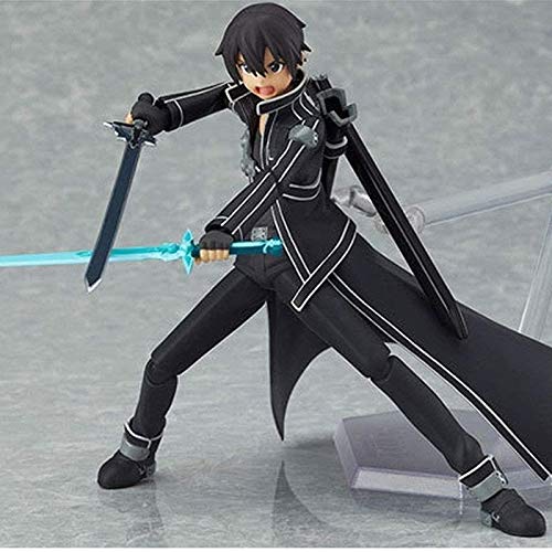 LJJOZ Usted puede hacer los adultos de los niños y el anime colección ventilador for caja de cambio de cara don de arte de la espada Online KIRITO vista de la figura de acción figura figuras en miniat