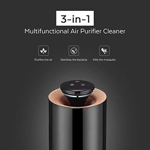 LKNJLL 3-en-1 multifuncional purificador de aire con ozono carbono activado fotocatalizador luz UV asesino del mosquito for uso en el hogar, olores, polvo, humo, moho removedor Con ionizador, varias v