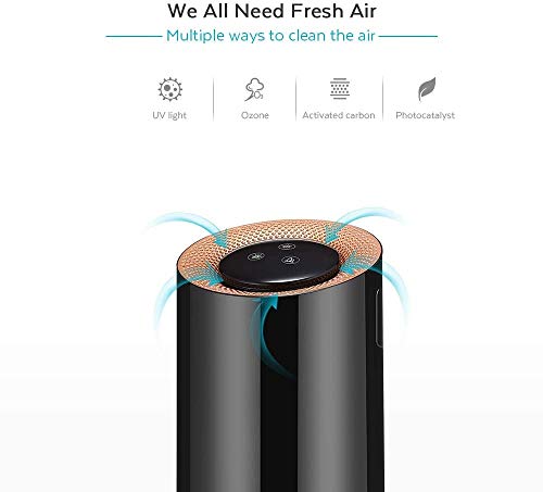 LKNJLL 3-en-1 multifuncional purificador de aire con ozono carbono activado fotocatalizador luz UV asesino del mosquito for uso en el hogar, olores, polvo, humo, moho removedor Con ionizador, varias v